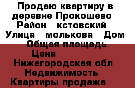 Продаю квартиру в деревне Прокошево › Район ­ кстовский › Улица ­ молькова › Дом ­ 0 › Общая площадь ­ 42 › Цена ­ 1 000 000 - Нижегородская обл. Недвижимость » Квартиры продажа   . Нижегородская обл.